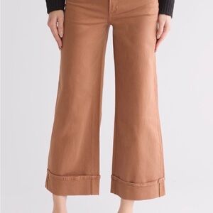 Joes- High Waist Cuffed Ankle Wide Leg Jeans